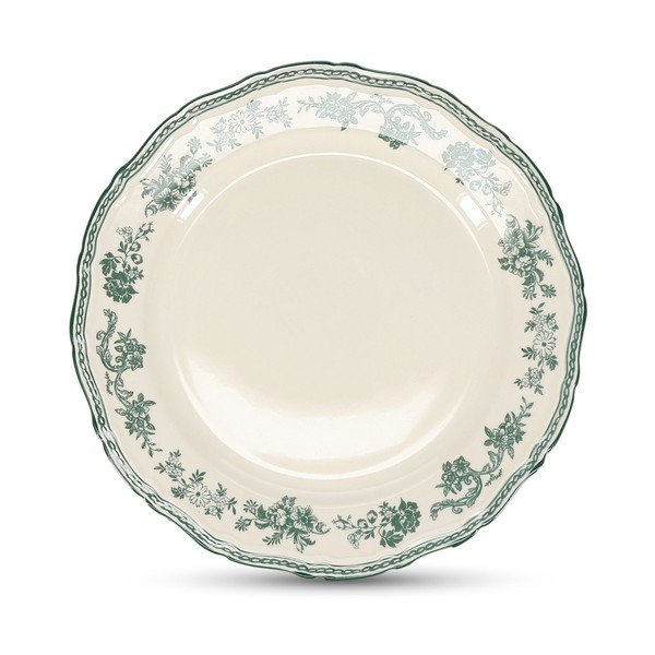 Zielony/w kolorze kości słoniowej porcelanowy talerz ø 27 cm Cyril – S|P Collection