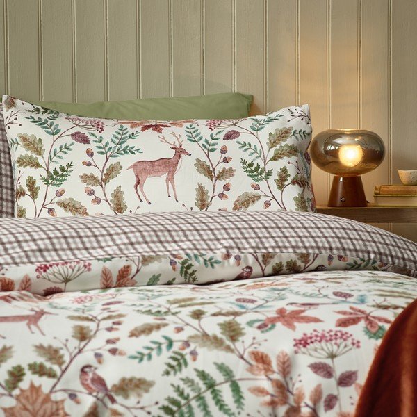 Kremowa pościel dwuosobowa 200x200 cm Woodland Stag – Catherine Lansfield-image-3