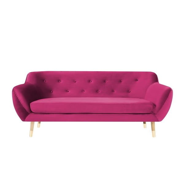 Różowa sofa 3-osobowa Mazzini Sofas Amelie
