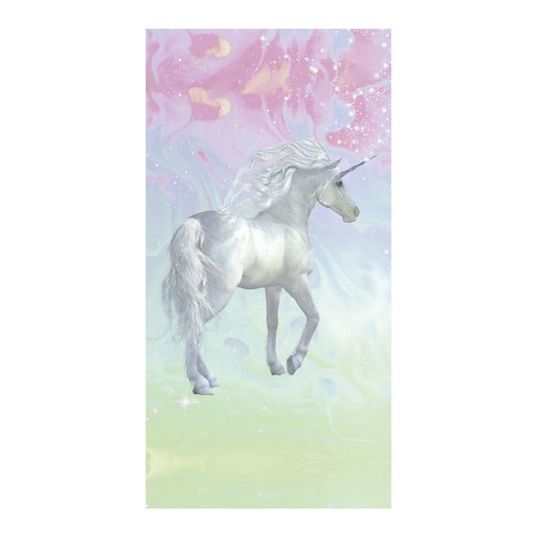Ręcznik plażowy z nadrukiem Good Morning Unicorn, 75x150 cm