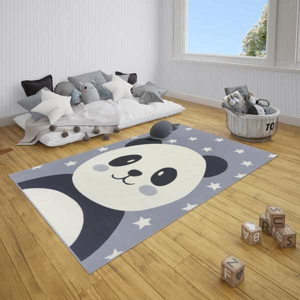 Szary dywan dziecięcy 150x80 cm Panda Pebbles – Hanse Home-image-1