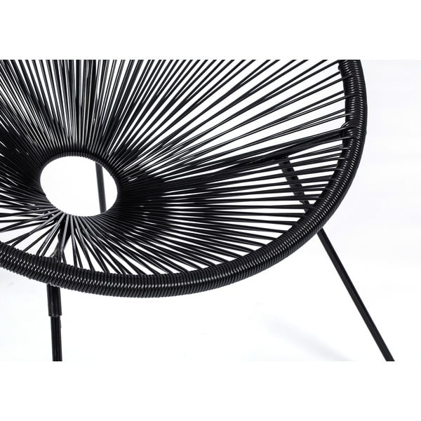 Zestaw czarnych foteli ogrodowych Avocado i stolika Loris, ø 35 cm-image-3