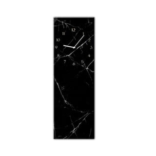 Zegar ścienny Styler Glassclock Black Marble, 20x60 cm