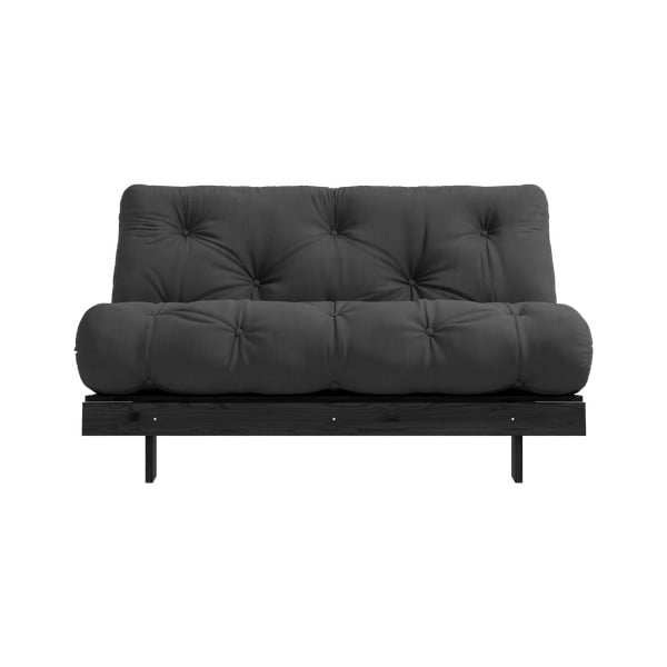 Ciemnoszara rozkładana sofa 140 cm Roots Black Night – Karup Design-image-3