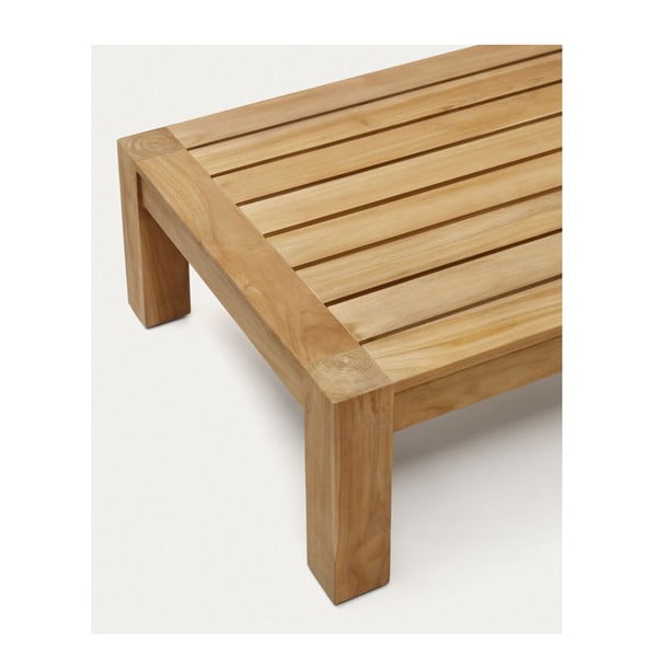 Stolik z litego drewna tekowego 76x153 cm Forcanera – Kave Home-image-4