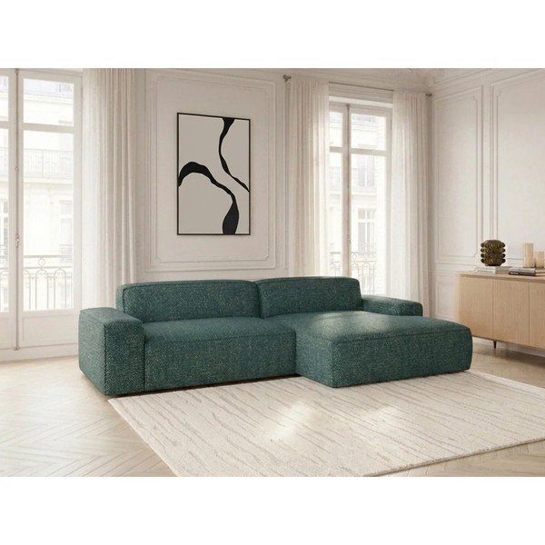 Zielony rozkładany/z elektryczną regulacją siedziska narożnik (prawostronny) Abel – Bobochic Paris-image-3