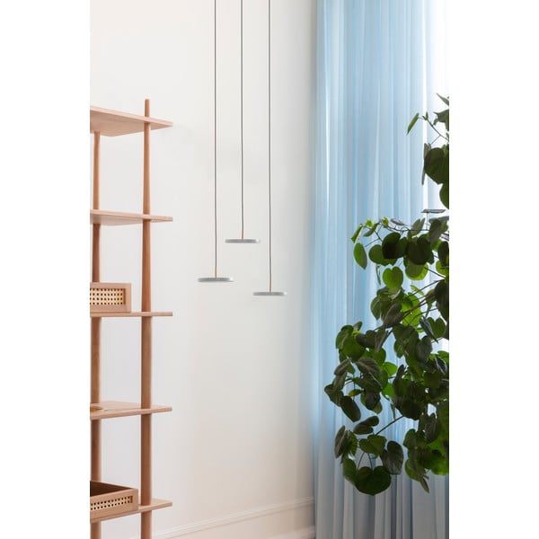 Jasnoszara lampa wisząca LED z metalowym kloszem ø 15 cm Asteria Micro – UMAGE-image-1