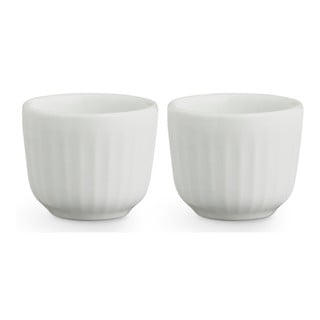 Zestaw 2 białych porcelanowych kieliszków do jajek Kähler Design Hammershoi, ⌀ 8 cm