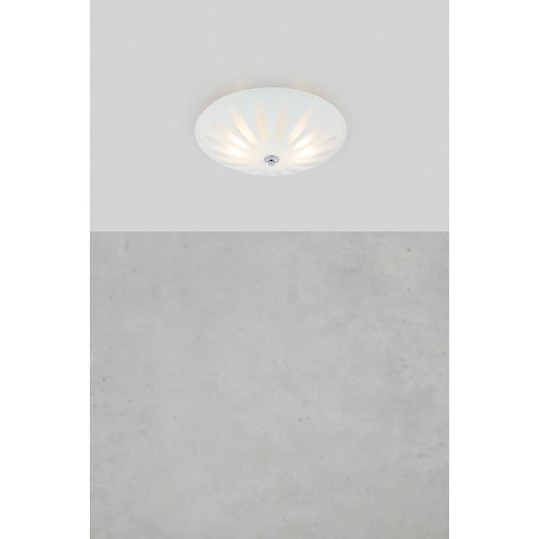 Biała lampa sufitowa ze szklanym kloszem Petal – Markslöjd-image-1