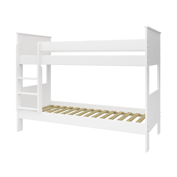 Białe piętrowe łóżko dziecięce 90x200 cm Alba – Tvilum-image-2