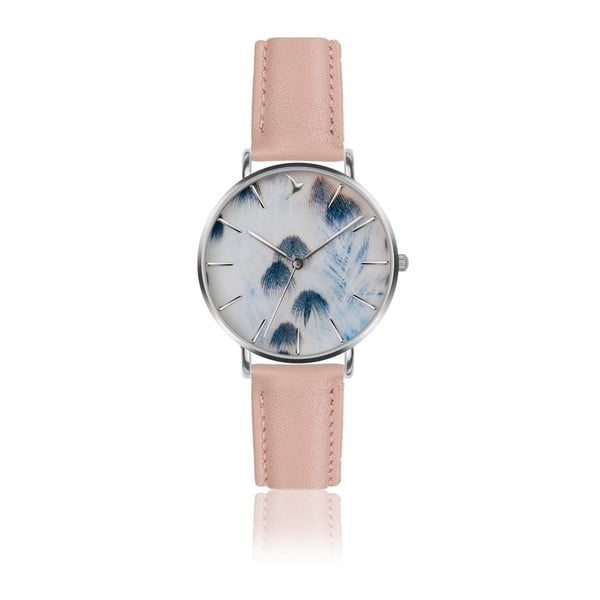 Zegarek damski z różowozłotym paskiem ze skóry Emily Westwood Feather