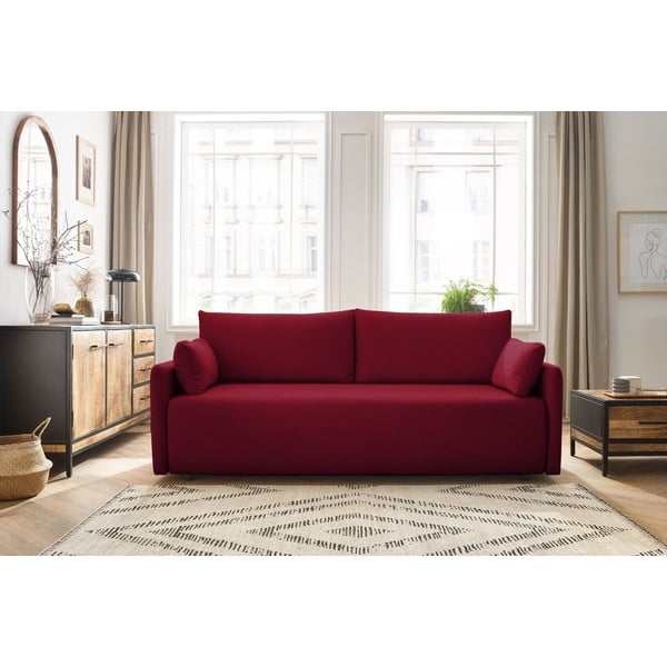 Bordowa rozkładana sofa 211 cm Marcel – Bobochic Paris-image-1