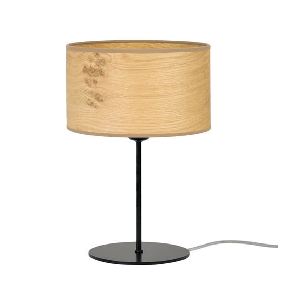 Beżowa lampa stołowa z drewnianego forniru Sotto Luce Ocho S, ⌀ 25 cm