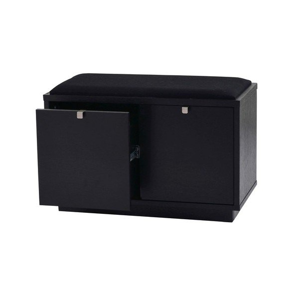 Czarna szafka na buty z siedziskiem Confetti – Rowico-image-2