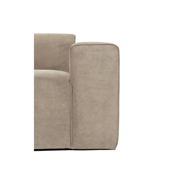 Beżowa sztruksowa sofa modułowa w kształcie litery "U" Scandic Sting, lewostronna-image-4