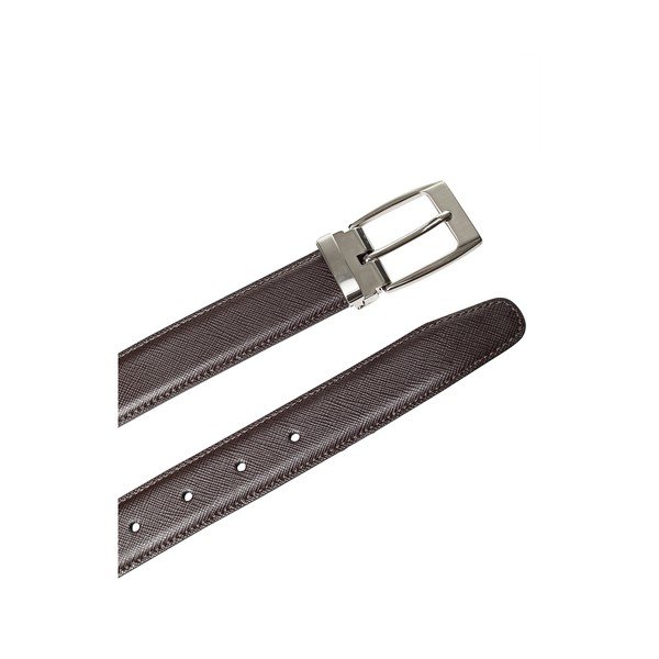 Ciemnobrązowy skórzany pasek męski Ferruccio Laconi Arv, dł. 95 cm-image-1