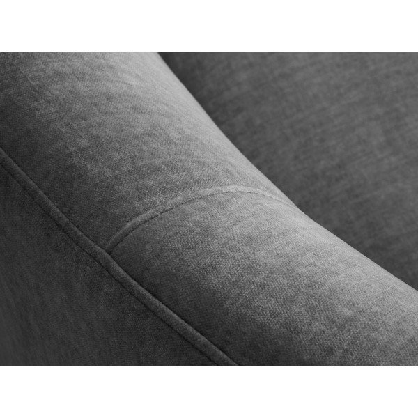 Szara aksamitna asymetryczna sofa Mazzini Sofas Debbie, lewostronna-image-1