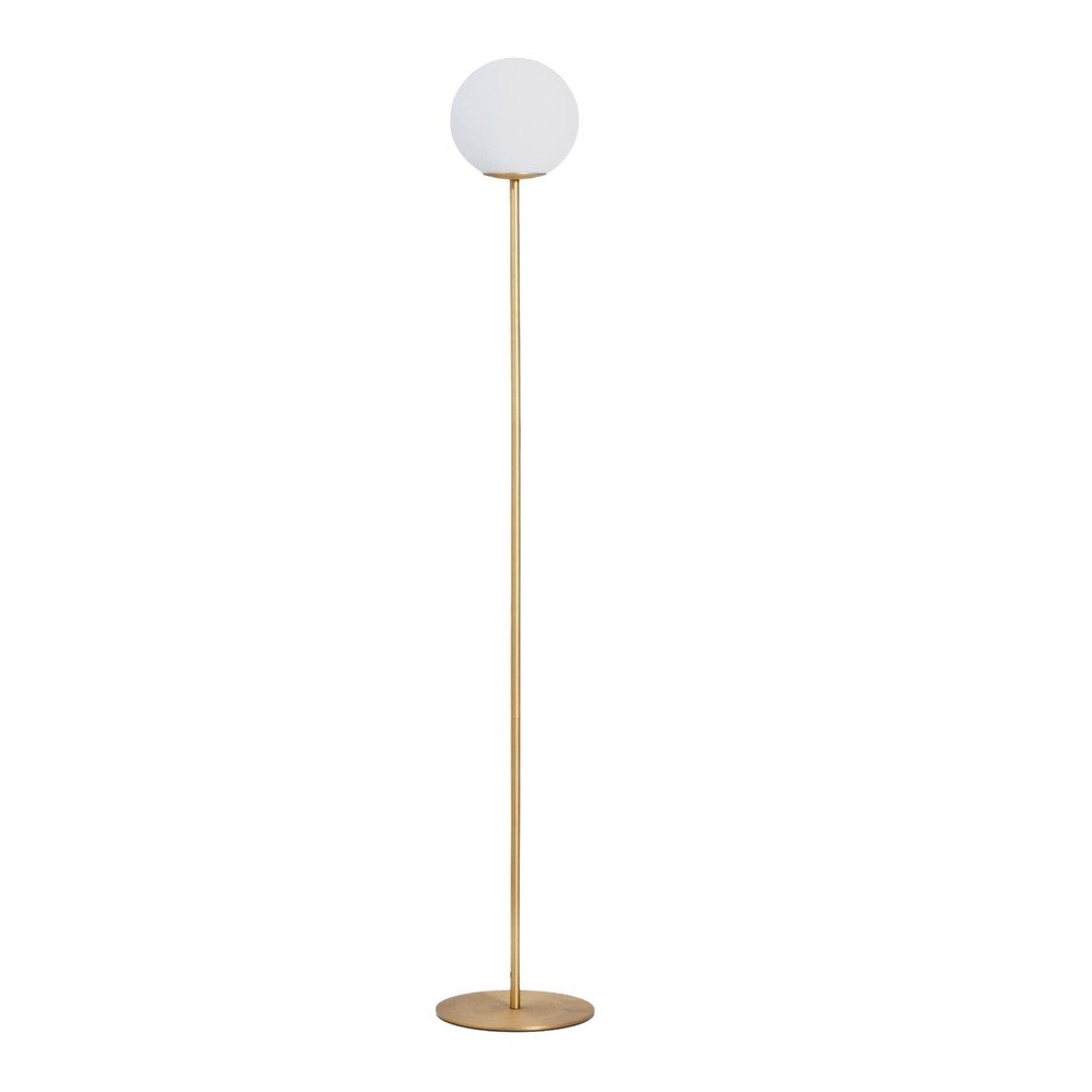 Biała/w kolorze złota lampa stojąca ze szklanym kloszem (wysokość 155 cm) Brisia – Kave Home