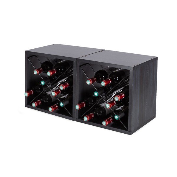 Czarny regał na wino liczba butelek 12 – Compactor-image-3