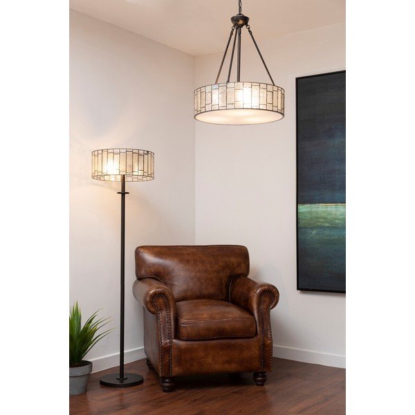 Metalowa lampa wisząca ze szklanym kloszem ø 46 cm Waldorf – Premier Housewares-image-1