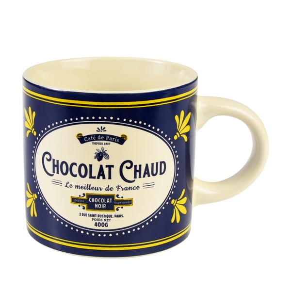 Ciemnoniebiesko-kremowy ceramiczny kubek 350 ml Chocolat Chaud – Rex London-image-2
