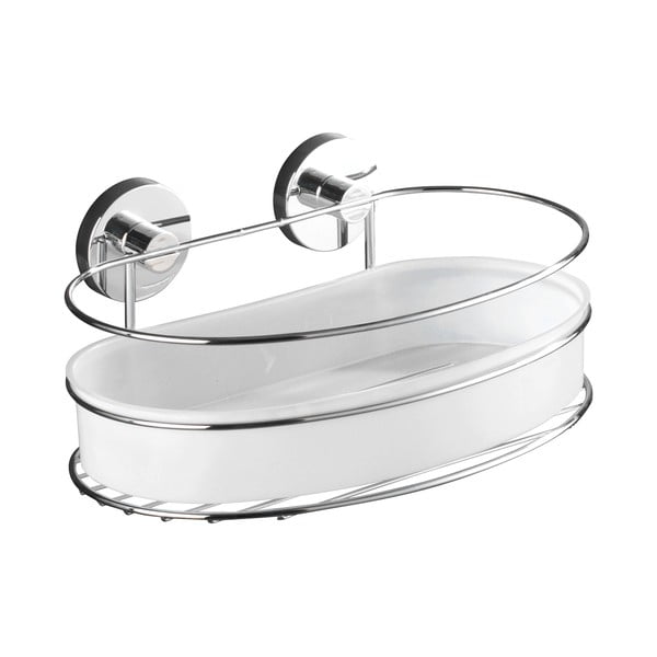 Biała samoprzylepna półka łazienkowa Milazzo – Wenko-image-2