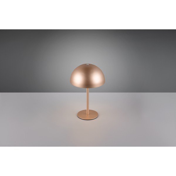 Lampa stołowa LED w kolorze brązu z metalowym kloszem (wysokość 21 cm) Munoz – Reality-image-2