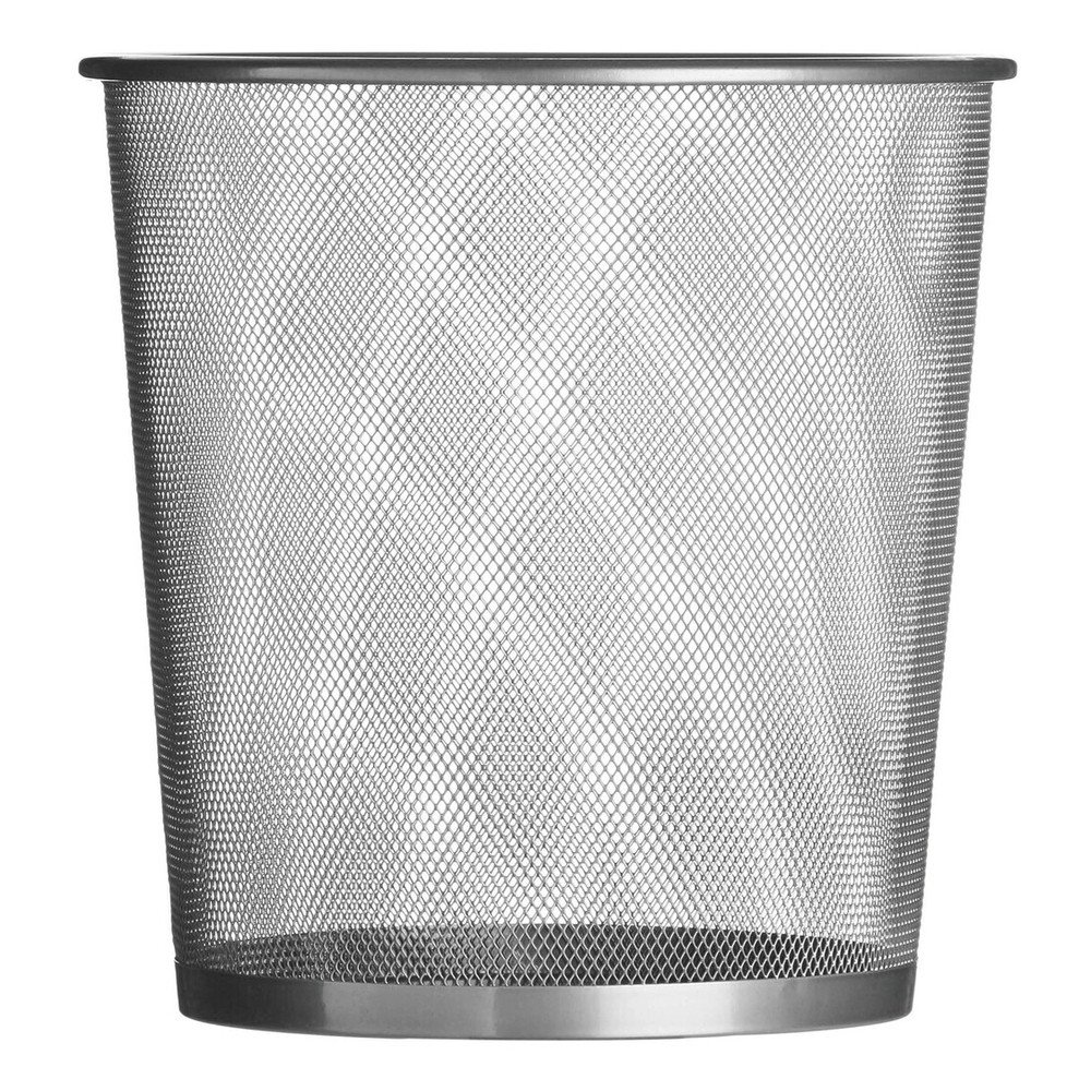 Biurowy metalowy kosz na śmieci w kolorze matowego srebra 12 l Den – Premier Housewares