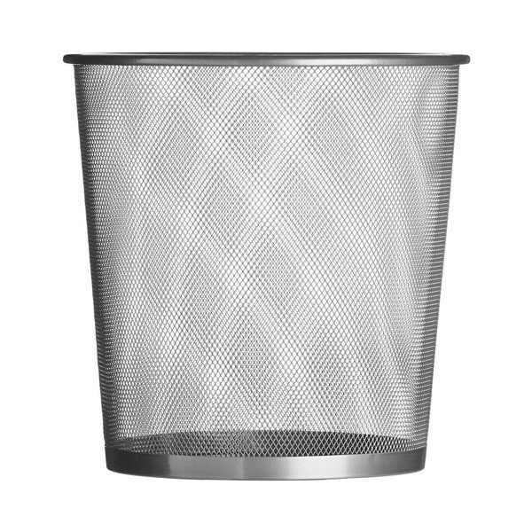 Biurowy metalowy kosz na śmieci w kolorze matowego srebra 12 l Den – Premier Housewares
