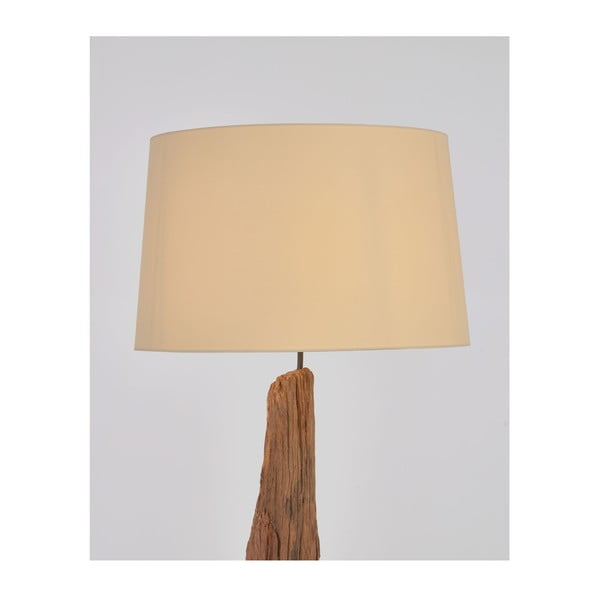 Biało-brązowa lampa stojąca z tekstylnym kloszem (wysokość 175 cm) Powell – Kave Home-image-3