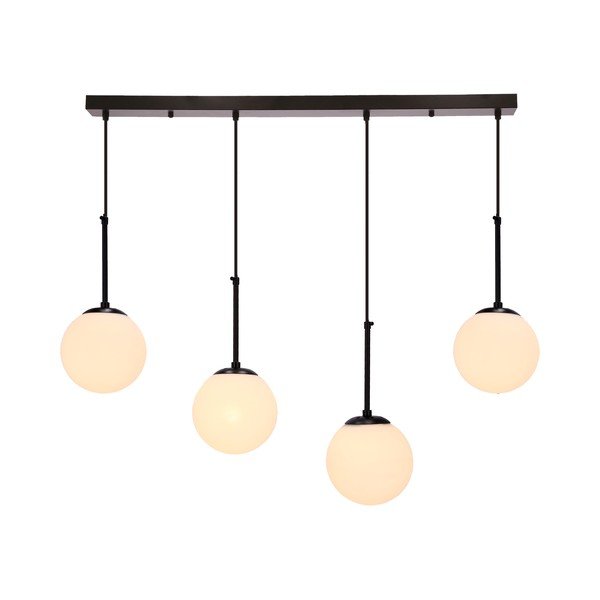 Czarna lampa wisząca ze szklanym kloszem 15x84 cm Pompei – Candellux Lighting-image-1