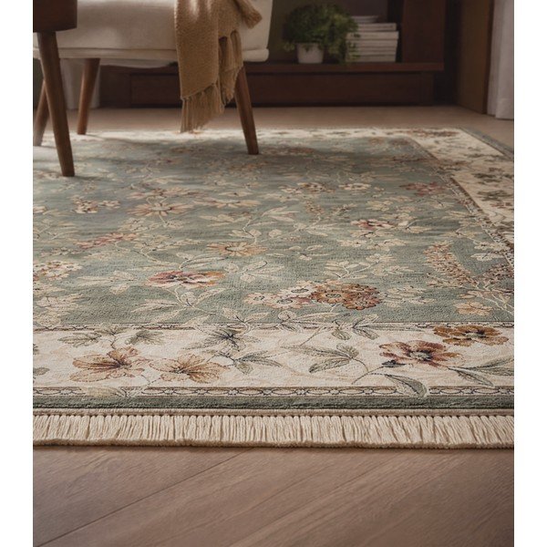 Zielono-kremowy dywan z wiskozy 160x230 cm Oriental – Nouristan-image-3