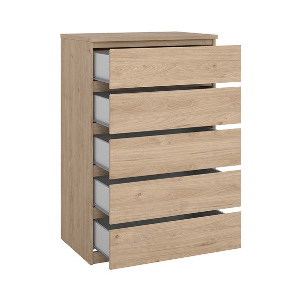 Komoda w dekorze dębu w naturalnym kolorze 77x121x50 cm Naia – Tvilum-image-3