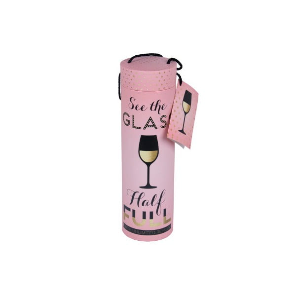 Różowa tuba na butelkę od wina Tri-Coastal Design Wine