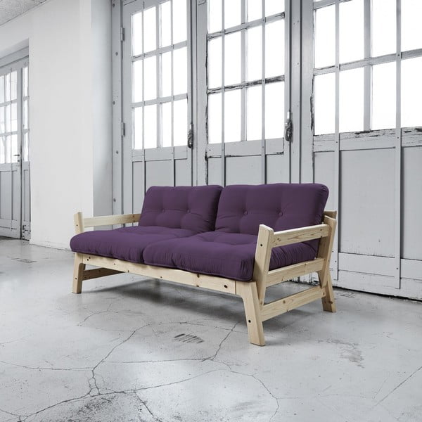 Sofa rozkładana Karup Step Natural/Purple
