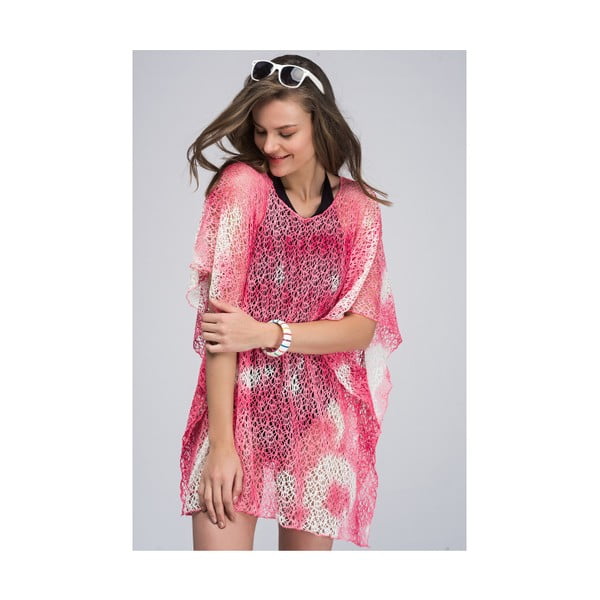 Różowa letnia tunika damska z czystej bawełny NW Elisia