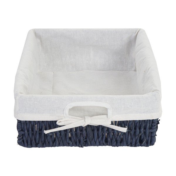 Niebieska ławka z szufladkami Mendler Shabby-image-4