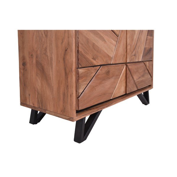 Szafa z litego drewna akacjowego 90x181x40 cm Ambala – Interia Home & Living-image-4