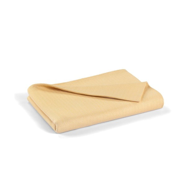 Żółta bawełniana narzuta na łóżko dwuosobowe 240x260 cm Lines – Mijolnir