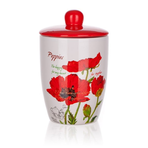 Ceramiczny pojemnik z wieczkiem Banquet Red Poppy, 660 ml