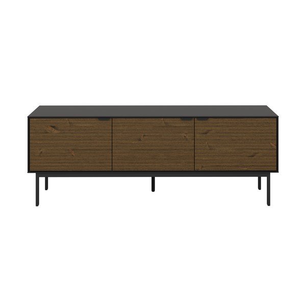 Czarna szafka pod TV w dekorze sosny 150x54 cm Soma – Tvilum