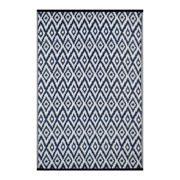 Niebiesko-biały dwustronny dywan zewnętrzny Green Decore Espero, 90x150 cm
