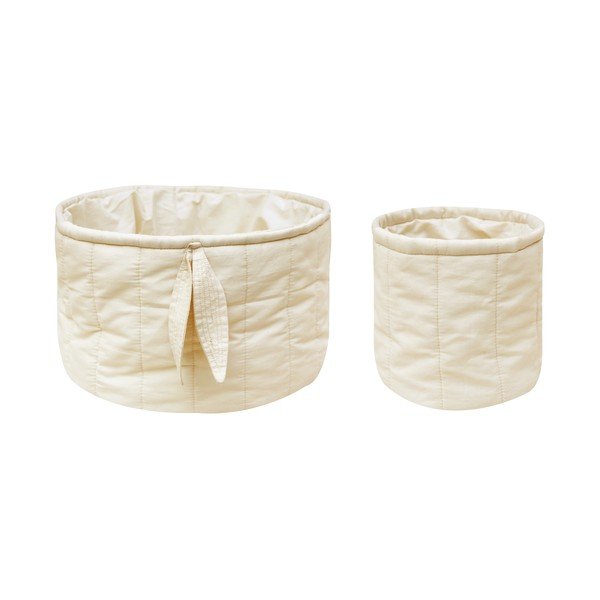 Kremowe tekstylne pojemniki dziecięce zestaw 2 szt. ø 30x20 cm Bambie Natural – Lorena Canals