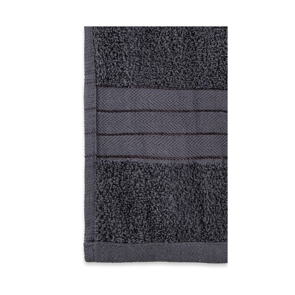 Antracytowe bawełniane ręczniki frotte zestaw 4 szt. 50x100 cm – Good Morning-image-1