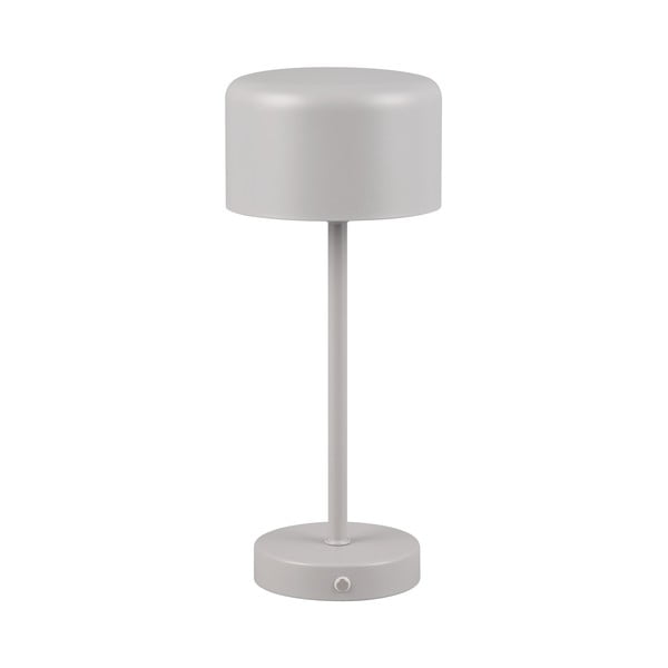 Jasnoszara lampa stołowa LED ze ściemniaczem (wys. 30 cm) Jeff – Trio