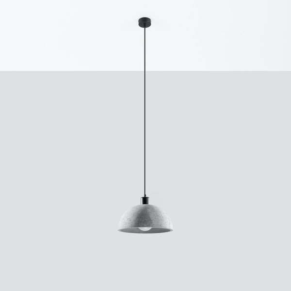 Szara lampa wisząca ø 30 cm Gonzo – Sollux-image-2