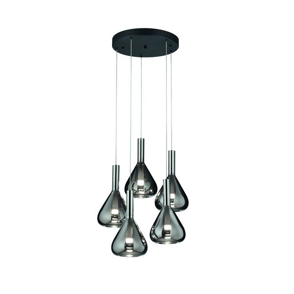 Czarna lampa wisząca LED ze szklanym kloszem ø 55 cm Cipera – CINQUE-image-1