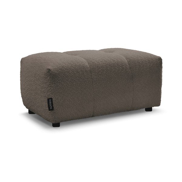 Brązowy podnóżek z materiału bouclé Roxelane – Bobochic Paris-image-3