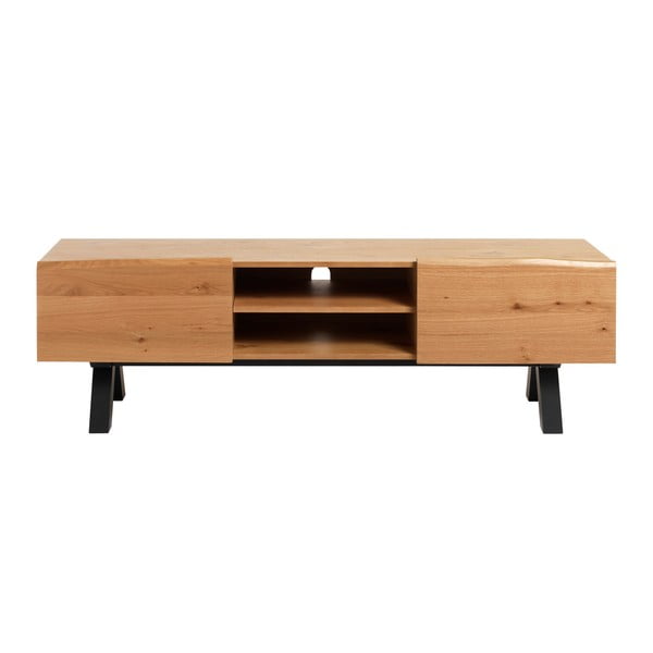 Szafka pod TV z drewna białego dębu Unique Furniture Oliveto
