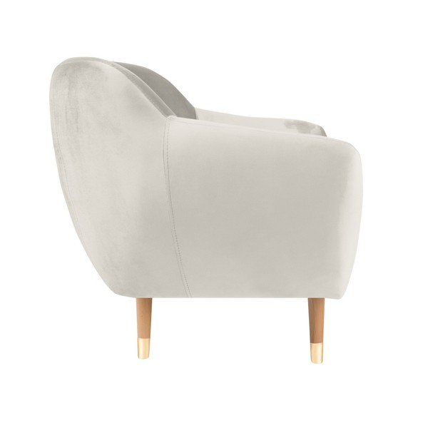 Kremowy aksamitny fotel Mazzini Sofas Benito-image-3